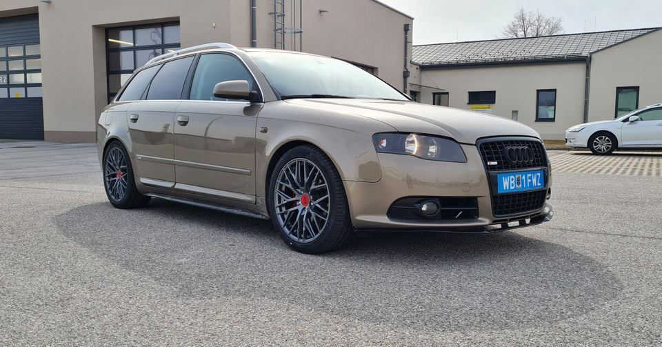 Audi A4 Avant mit KW Gewindefahrwerk und MAM Felgen typiserung in Weikersdorf