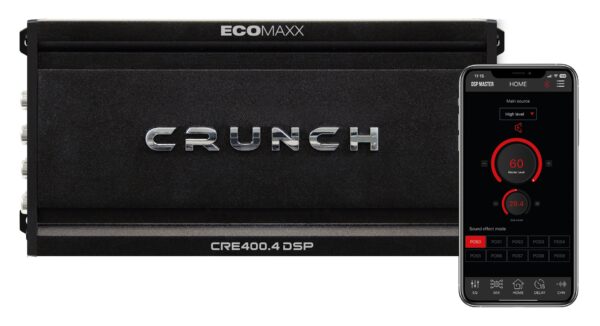 Crunch CRE400.4DSP Verstärker Lieferumfang App Software