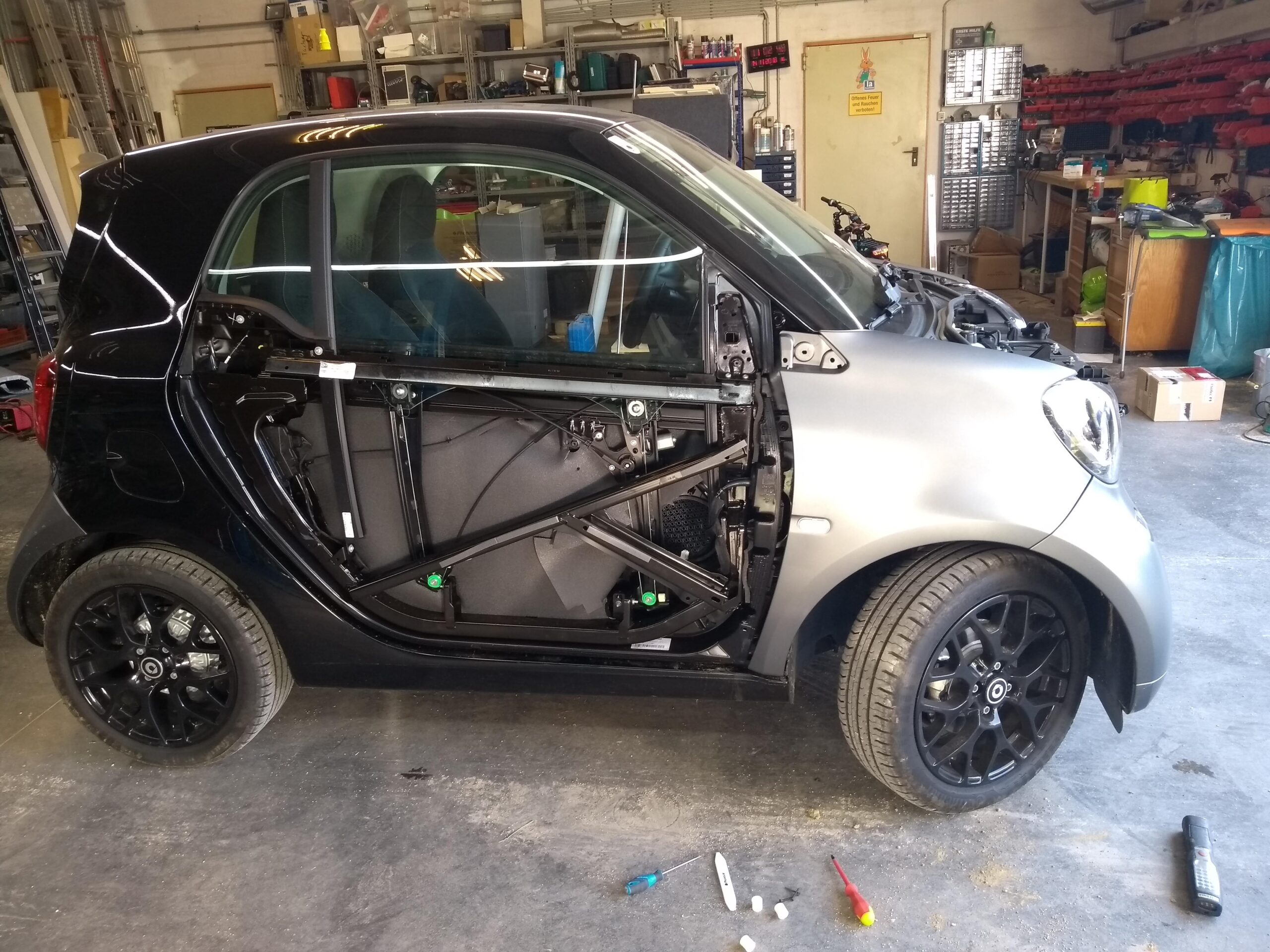 Smart Fortwo Türverkleidung zerlegt